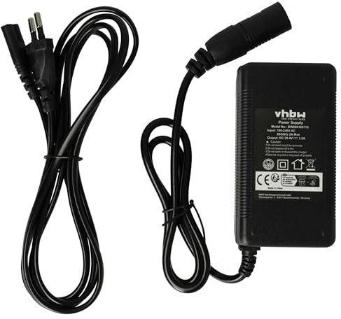 vhbw Chargeur 220V 52W comme HP1202L2 pour Les Batteries de vélo 24V des Marques suivantes Prophete, Alu-Rex, City-Star, Aldi, Praktiker, Hagebaumarkt