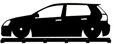 Bentatec Schlüsselbrett Golf 5 Optik in schwarz