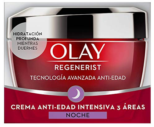 Olay Regenerist Crema de noche, Crema facial de noche sin fragancia con niacinamida y péptidos, 50 ml