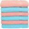 Betz 6 Stück Handtücher Palermo 100% Baumwolle Größe 50 x 100 cm Handtuch Set Farbe apricot und türkis