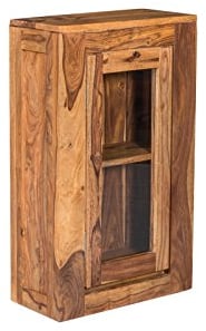 Woodkings® Hängeschrank Leeston Echtholz Palisander lackiert Badmöbel Badezimmer Wandschrank Badezimmerschrank Badschrank Massivholz