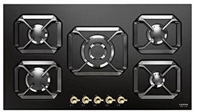 Lofra HRNM9A0, Piano cottura a gas DolceVita 90, Black