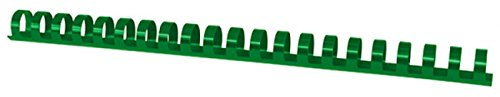 OFFICE PRODUCTS Plastikbinderücken 100 Stück DIN A4 16mm (145 Seiten) Binderücken Bindungskämme Plastikbindung | Kunststoff | Farbe: Grün
