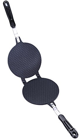 Gaufrier de Cornet, Cône de Gaufres Antiadhésif à Gaz Cuisinière Gaufrier de Cornet en Aluminium Moule Outil de Cuisson de Pain d'Oeufs de Baker.