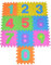 Pink Papaya Puzzlematte Kids 123, 10 TLG. Puzzlematte für Kinder aus rutschfestem Eva - große Spielmatte zusammensteckbar, jedes Teil 30 x 30 x 1 cm - Kinderteppich zum Puzzeln mit Zahlen