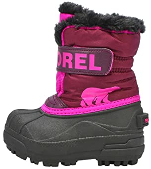 Sorel Unisex Kids Kids Snow Commander Winter Boots, Purple Purple Dahlia X Groovy Pink Toddler, 4 UK