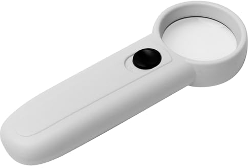Othmro Lupe mit 15-facher Vergrößerung, Handlupe mit Kunststoffgriff, Linsendurchmesser 37 mm