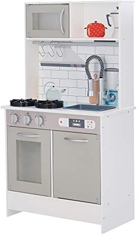 Teamson Kids Little Chef Valencia Klassische Küche Spielen TD-12913G | Küche Spielen