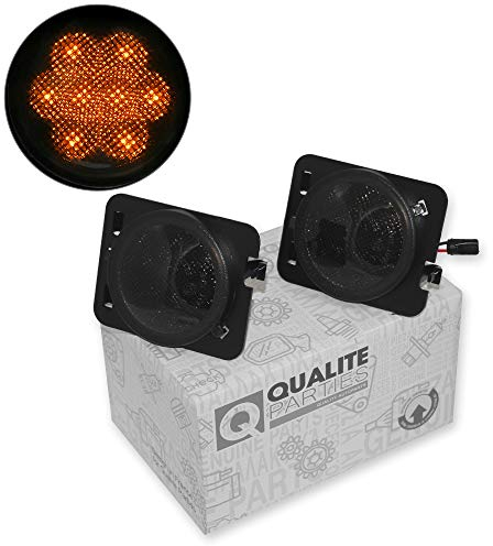 2x LED SEITENBLINKER KOTFLÜGEL BLINKER SMOKE SWARZ