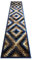 Masada Rugs, Stephanie Collection Teppich Southwest Indianer Used-Look 1106 Blau Schwarz Braun Beige Elfenbein (61 cm x 102 cm) Läufer