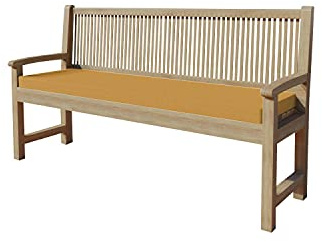chilly pilley Bankkissen Bankauflage Polsterauflage Reißverschluss mit Schlaufen Kissen für Gartenbank Gartenbankauflage für Gartenmöbel Sitzkissen & Rückenkissen Outdoor (120 x 40 x 5 cm, Camel)