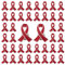WANDIC Red Ribbon Pin, 50 Stück Herzkrankheits-Aufklärungsbänder AIDS Awareness Revers Pins Hope Pins Emaille Schmuck Pins für Frauen
