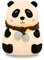 Navaris LED Nachtlicht Panda Design - aufladbar mit Micro USB Kabel - RGB Farbwechsel Kinder Nachttischlampe - Panda mit Schal Schlummerlicht Weiß