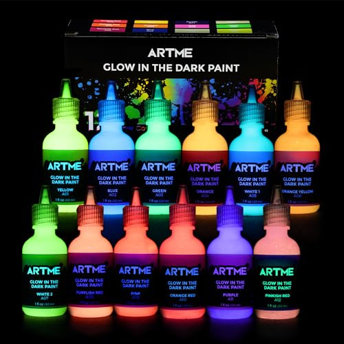 ARTME Pintura que brilla en la oscuridad