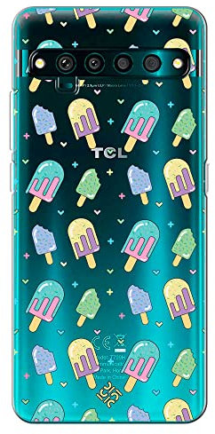 Movilshop Custodia per [ TCL 10 Pro] Disegno autentico [poli] in silicone flessibile trasparente custodia case cover gel per smartphone.
