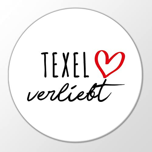 Huuraa Magnet Texel verliebt Geschenk 59mm Kühlschrankmagnet Flaschenöffner Texel Geschenkidee