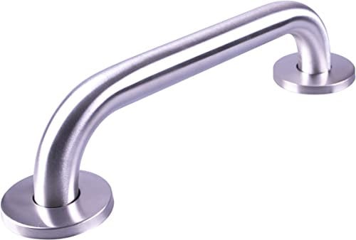 Aidapt Stainless Steel Grab Bar. Brushed Finish,Rust Resistant Bathroom Grab Shower Safety Handle Handrails,Shower Aid for Disabled Elderly Children Mobility Living Aids,Concealed Cover Caps (300mm)