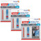 tesa Klebenagel Tapeten & Putz im 3er Pack - höhenverstellbar - selbstklebender Nagel - ideal für Leinwand & Keilrahmen - Halteleistung 2kg/Nagel - spurlos ablösbar - 3 x 2 Nägel