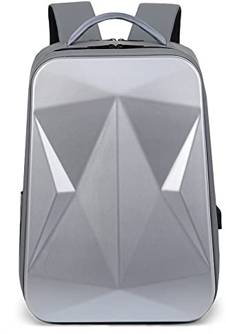 VARLIVOO Herren Business Groß Rucksack 15.6 Zoll Laptop mit USB Ladeanschluss Schulrucksack Student College Universität Arbeit Reisen Anti Diebstahl Wasserdicht PC Silber