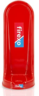 Firexo Supporto per estintore da 2 L, 6 L e 9 L - Supporto per estintore singolo in fibra di vetro rosso per casa, cucina e ufficio - Adatto a tutti gli estintori