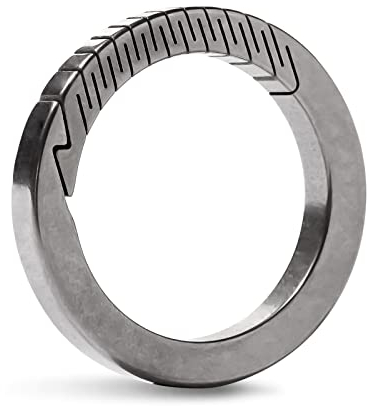 Titan Karabiner Schlüsselring, Rund Schlüsselanhänger, Klein Carabiner zum Organisieren von Schlüsseln und EDC-Miniwerkzeugen (TKS9-SB)