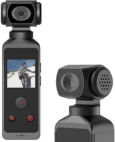Sports Pocket Camera, 3-axis Handheld Gimbal Stabiliser, 4k Video Recorder, 270° Rotating Lens, 1080p Hd Video, 2.5 Microphone External Connector