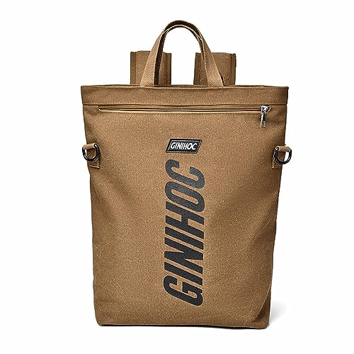 FANDARE 3 in 1 Daypacks Herren Damen Rucksack Schulrucksack Leinwand Schulranzen Hochschule Rucksack Mädchen Junge Schultertaschen Laptop Schultertasche für Uni Reisen Freizeit Schule Büro Braun