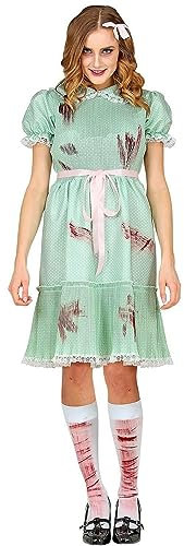 Chaks Halloween Zwilling Horror Kostüm Shining Twins für Damen | Grün Weiß M