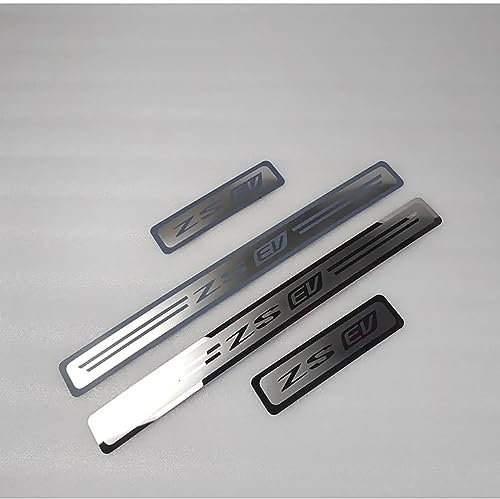 Zikger 4pcs Car Outer Door Sill Protector Kick Plates for Mg Zs EV 2016-2021 2022,Non-slip Scuff Guard Anti-scratch Sticker Trim Auto Styling Accessories