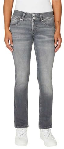 Pepe Jeans Damen Slim Jeans Lw PL204729 Jeans, Grey (Denim-UH7),
