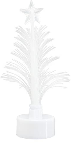 Beaupretty 1 Set Armaturenbrett Weihnachtsbaum für Auto Tischplatte Weihnachtsbaum Led Mini Weihnachtsbaum Faser Weihnachtsbaum Ornament für Kinder Xmas Desktop Miniatur Glasfaser Licht Weiß Kind