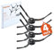 BAKUUM Pack 4 cepillos, escobillas, para Cecotec Conga 7490 Ultimate. Pack repuestos y Accesorios para Robot Aspirador