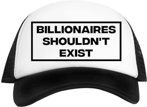 Kwantees Billionaires Shouldnt Exist Unisex White Cap Umweltfreundlicher Snapback