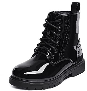 DREAM PAIRS Stivali da ragazzo e ragazza, Nero , 38.5 EU
