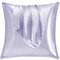 Vielit 2er Set Satin Kissnbezug 80x80 mit Zip,Weich wie EIN Silk Pillowcase,wie Seidenkissenbezug Geeignet für Curly Haar,Satin Kopfkissenbezug Kissenbezüge Violett Kissenhülle
