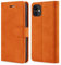 TOHULLE Case for iPhone 11, Premium PU Leather Wallet Case with Card Holder Kickstand Magnetic Closure Shockproof Flip Folio Case Cover for iPhone 11 (6.1 Inch) - Orange