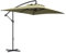 Outsunny 3x2m Cantilever Parasol with Cross Base, Banana Parasol with Crank Handle and 6 Ribs, Rectangular Hanging Patio Umbrella for Outdoor Pool, Garden, Balcony, Beige