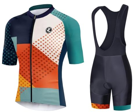 UGLY FROG Herren Radtrikot Set 2024 Herren Fahrradbekleidung Sommer Fahrrad Trikot mit Sitzpolster für Radsport M