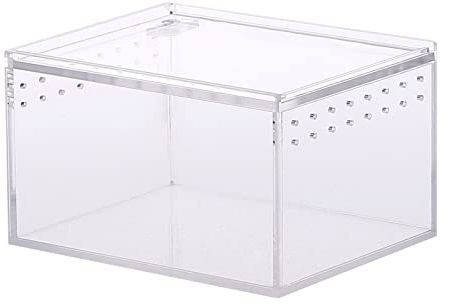 YIGZYCN Acryl Käfig Aufzuchtbox Terrarium Klarer Futterraum Für Schlangen Kleine Haustiere Isopoden Eidechsen Kakerlaken Substrate Für Tank Tank Dekorationen