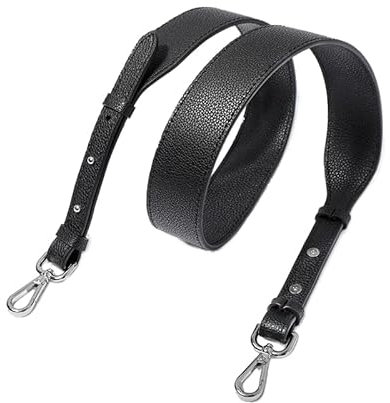 PTNKUIIY 106-110cm Verstellbarer Taschengurt Schultergurt Für Taschen, 3,8 cm breiter Universal Ersatz Schultergurt Umhängegurt Leder Tragegurt für Handtasche Schulterriemen Taschen Zubehör -Schwarz