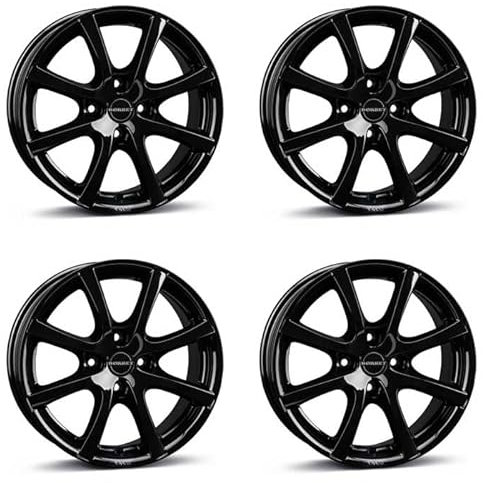 4x Borbet Felgen LV4 5.5x15 ET45 4x100 black glossy kompatibel mit Kia Picanto Rio Shuma