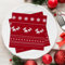 Wentsent Weihnachten Servietten Rot, 100Stück Weihnachtsservietten mit Rentier Schneeflocken Motiv, Weihnachtliche Tischdeko,Winter Paper Napkins, Einweg Papierservietten für Dinnerpartys Weihnachten