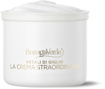 Bottega Verde - Petali di Giglio, Ricarica Crema Viso Giorno e Notte, 50 ml, Azione Idratante, Antirughe e Rimpolpante, con Acido Ialuronico e Estratto di Giglio Iperfermentato, Tutti i Tipi di Pelle