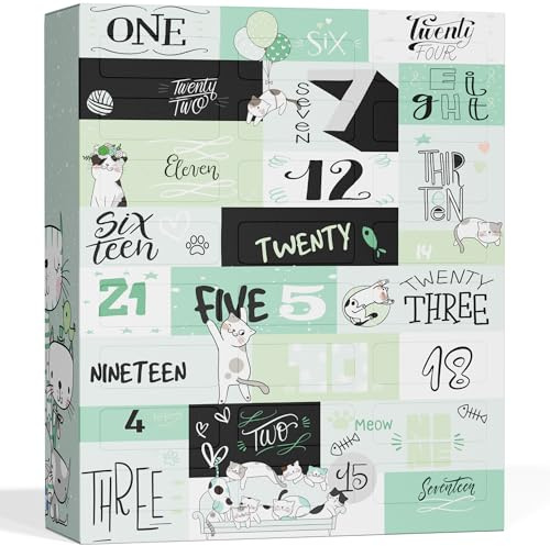 UMBRELLA® Katzen-Adventskalender 2026 – 24 Katzensnacks Leckerli 16 Sorten | 24 leckere Katzensnacks & Leckerli in vielen Sorten – der Adventskalender fürs Fest mit deiner Katze