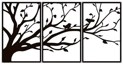 clhjinruoliu 3 Pezzi/Set Albero della Vita Metallo Parete Arte - Ramo Albero Decorazione della Parete, Decorazione Murale Moderna