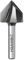 hsawbit Chamfer Router Cutter Bit, 1/4 Inch Shank, 22.2mm Dia. and 19.1mm Cut Height, 45 Degree V Groove Two Flute Tungsten Carbide Tipped