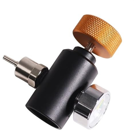 LCQSYE bierbrauset Co2 Tank Lade Adapter CO2 Patrone Refill Adapter Stecker Einstellbare Regler Für Küche Hause Brauen Bier Fass Druckminderer(G1-2)