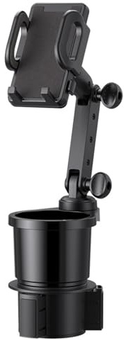 Ruiqas 2-in-1 Car Cup Holder Multifunctional Phone Mount with Adjustable Base for Car SUV Truck