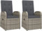 HUAKEHOM 2X Garten Liegestuhl mit Auflagen Gartensessel Gartenstuhl Sessel Stuhl Liegesessel Gartenmöbel Rattanmöbel Grau Poly Rattan