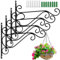 LATERN 4 Pezzi Staffe per Cestini Sospesi, 25CM x 20CM Gancio da Parete in Metallo Supporti Sospese per Esterni con Vite per Uccelli Mangiatoia, Lanterna, Campanello a Vento, Fioriera, Vaso di Fiori